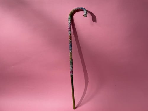 عصا رقص مصري بتطريز مميز (سترسات ملون)