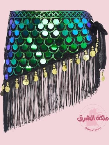 حزام رقص ملكة الذهب (ملوّن) (حياكة يدوية أصيلة)