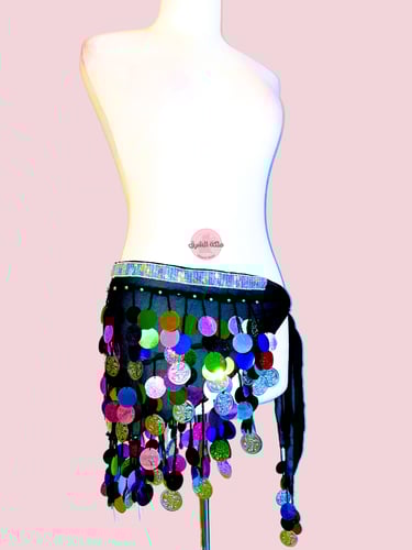 حزام رقص شرقي جنيهات مميّز (مشكل الوان) (حياكة يدو...