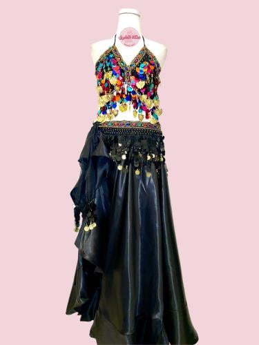 بدلة رقص الملكة شهرزاد (اسود) (3 قطع)