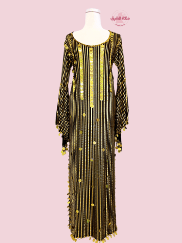 بدلة رقص ملكة الشرق (ذهبي) (حزام مجاناً)