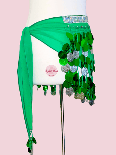 حزام رقص شرقي جنيهات مميّز (حياكة يدوية أصيلة)