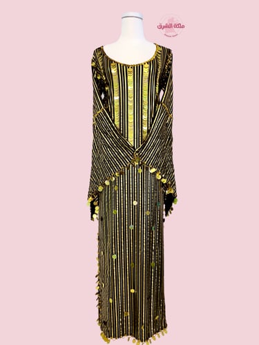 بدلة رقص ملكة الشرق (ذهبي) (حزام مجاناً)