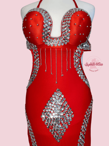 بدلة رقص ملكة بوس بوس (أحمر)