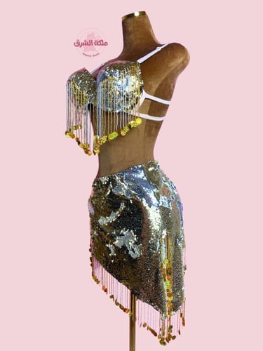 بدلة رقص الملكة سوزي (ترتر سحري يتغير اللون بحركة...