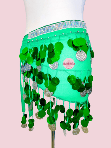 حزام رقص شرقي جنيهات مميّز (حياكة يدوية أصيلة)