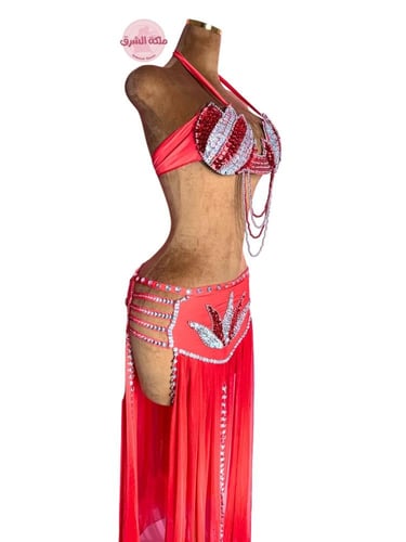 بدلة رقص وردة الساحة (أحمر)
