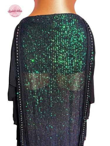 بدلة رقص شرقي الاميرة ياسمين (اسود لامع)