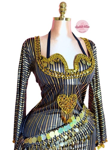 بدلة رقص ملكة الأناقة (أسود) (٣ قطع)