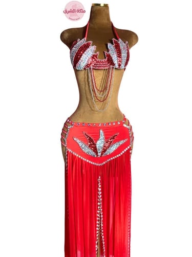 بدلة رقص وردة الساحة (أحمر)