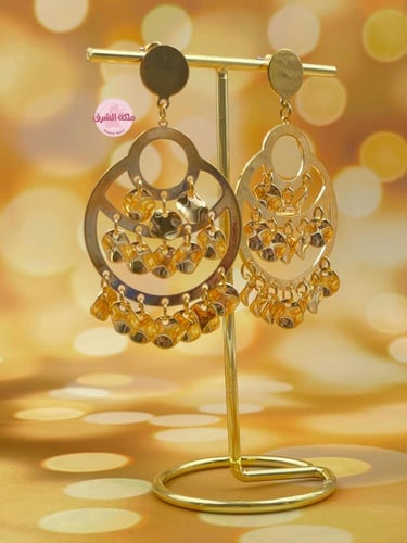 حلق الفنانة مي عزالدين (ذهبي)