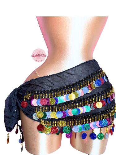 حزام رقص سلطانة مميّز (ذهبي) (حياكة يدوية أصيلة)