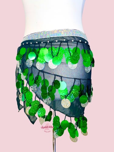 حزام رقص شرقي جنيهات مميّز (حياكة يدوية أصيلة)