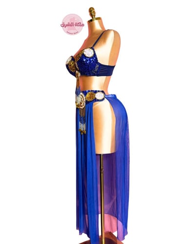 بدلة رقص الملكة فُلّة (أزرق)