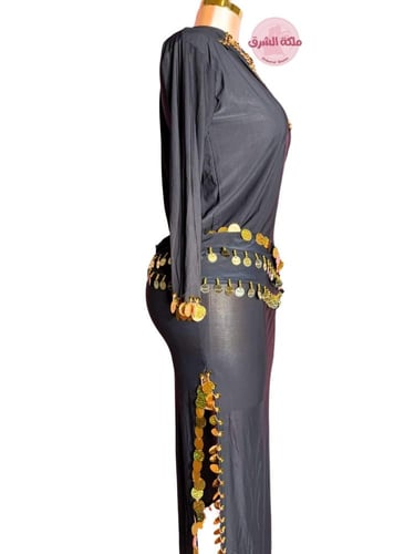 بدلة الملكة دينا الشربيني (ذهبي) (حزام مجاناً)