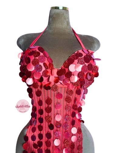 بدلة رقص الملكة سكرة الحي (أحمر)