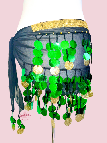 حزام رقص شرقي جنيهات مميّز (حياكة يدوية أصيلة)