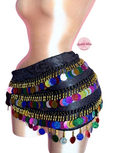 حزام رقص سلطانة مميّز (ذهبي) (حياكة يدوية أصيلة)