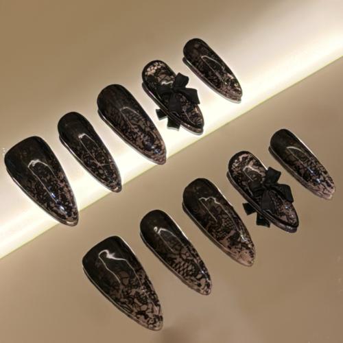 Long - Black Bow Lace
