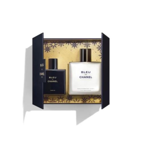 مجموعة هدايا شانيل بلو 50 مل عطر و90 مل مرطب 3 في...