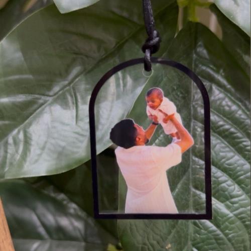 Acrylic car pendant with frame