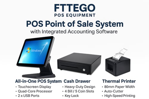 حزمة نظام نقاط البيع (POS) الكل في واحد من FTTEGO...