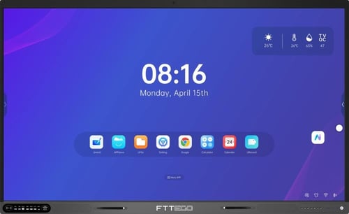 شاشة FTTEGO RK3588 التفاعلية 75" بدقة 4K UHD – لمس...