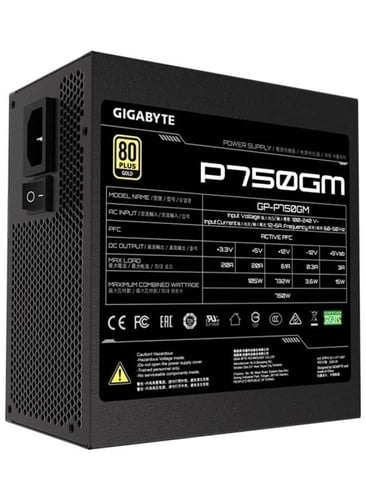 مزود طاقة P750GM من جيجابايت، 80 بلس جولد، كامل ال...