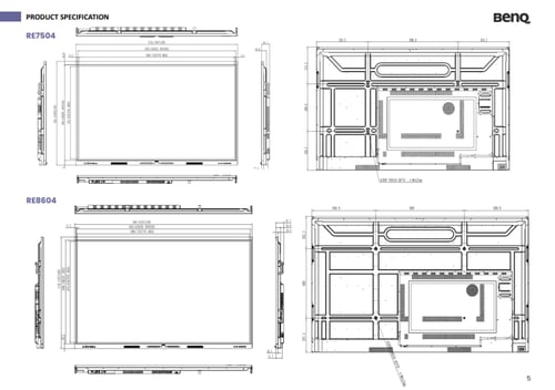 شاشة بنكيو BenQ RE7504 التفاعلية الذكية مقاس 75 بو...