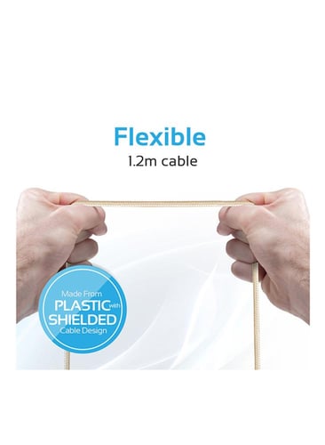 كابل شحن ونقل بيانات 3 في 1 من PROMATE مع رؤوس USB...