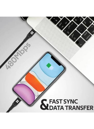 كابل شحن ومزامنة البيانات من PowerCord USB-C إلى L...
