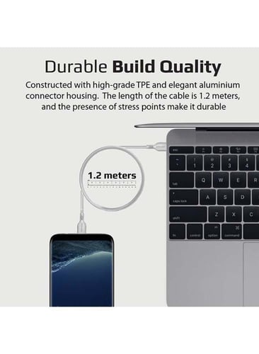 كابل شحن USB-C، يوفر طاقة فائقة السرعة بقوة 60 واط...