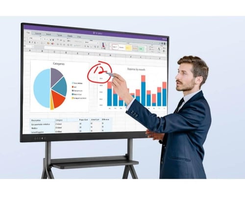 شاشة تفاعلية EGO موديل E-F8604 – مقاس 86 بوصة بدقة...