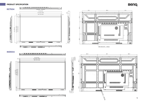 شاشة بنكيو BenQ RE6504 التفاعلية الذكية 65 بوصة –...