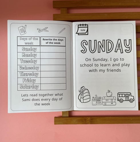 كتاب تلوين أيام الاسبوع لتعزيز الفهم للزمن والتنظي...