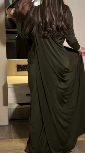 فستان زيتي سترتش