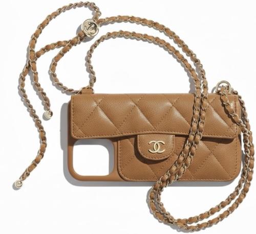 Chanel phone case (camel)