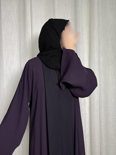 عباية خامه صيفيه دبل فيس بنفسجي واسود