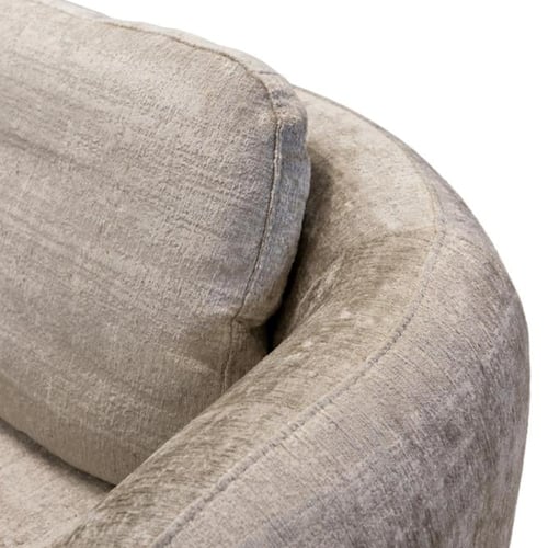 Domani Double Wide Seater Curved Left Sofa, Brown