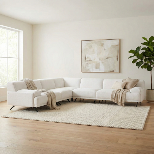 COOKIE MODULAR SOFA WITH LEFT AND RIGHT ARM WHITE