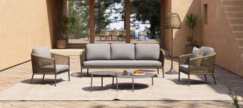 MUSES OUTDOOR SOFA 2.5 SEATER+ TWO ARM CHAIR SET