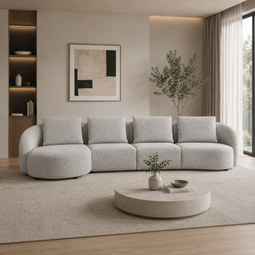 CASHEW SOFA 3 SEAT CHAISE LOUNGE RIGHT