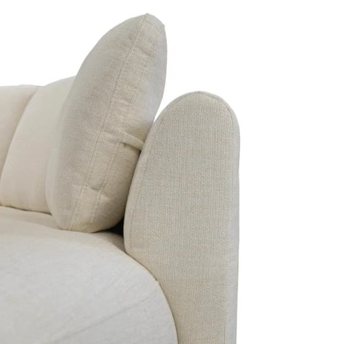 Domani Double Wide Seater Curved Left Sofa, Beige