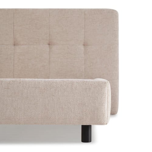 سرير مربع وايفر الرمادي الفاتح