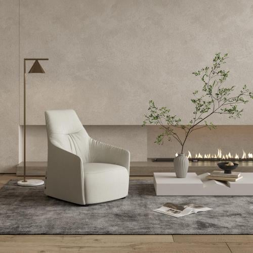 كرسي بذراعين بيج لوغان