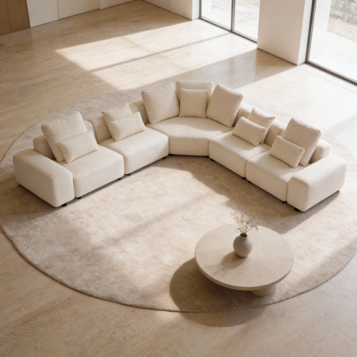 كنبة زاوية مودرن بذراعين