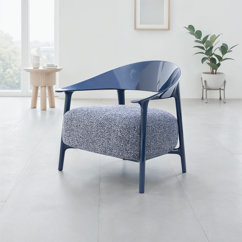 كرسي ازرق غامق بذراعين