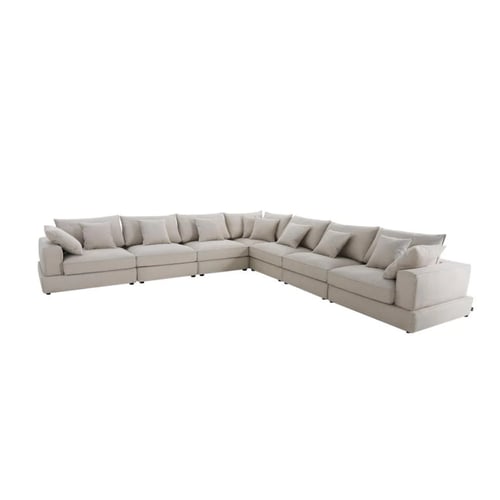 Urban Seven Seater Corner Sofa Beige