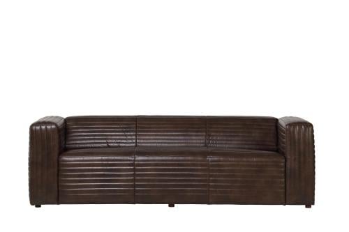 كنبة مودرن جلد أسود 3-5 مقاعد