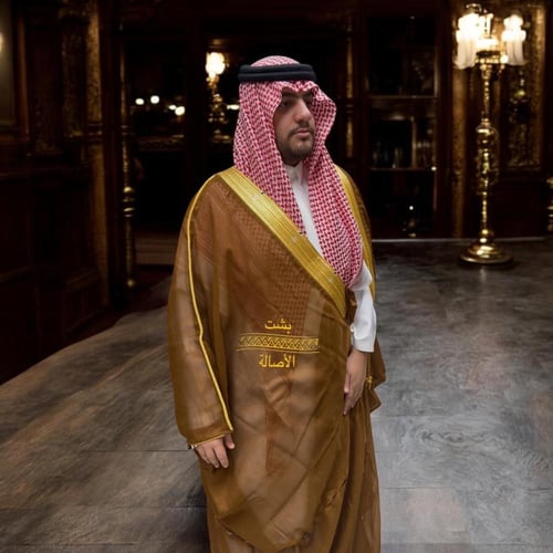 البشت اليدوي الدقه الملكي الاشقر